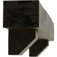 thumbnail image 4 of Ekena Millwork 6"H x 6"D x 60"W Knotty Pine Faux Wood Fireplace Mantel Kit with Ashford Corbels, Premium Walnut, 4 of 10