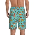 thumbnail image 5 of Cauagu fall cute gnome Pumpkin Print Pajama Bottoms for Men Sleep Pajama Shorts Elastic Waistband Sleep Pajama Short Men's PJ Shorts -4X-Large, 5 of 6