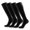 Black, variant on 4 Pairs Copper Compression Socks for Women & Men Circulation 15-20 mmhg - Better Blood Flow, Swelling, Best Support for Medical, Running, Nursing