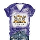 thumbnail image 4 of Camiseta con cuello en V para mujer Camiseta con estampado de Halloween Camiseta de manga corta Tops Pompotops  hkajfhjk472971, 4 of 6