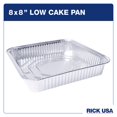 thumbnail image 2 of RICK : 8x8" Low Cake Pan - 25 Pack -Disposable Aluminum Foil, Multi-Purpose Baking-Cooking, Durable, Grill-Oven-Freezer-Dishwasher Safe, Recyclable, 2 of 8