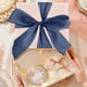 thumbnail image 5 of Cinta De Poliéster 1Pcs 5m Threaded Glitter Ribbon Chiffon Crinkle Satin Bow for Gift Box Bouquet Wedding Card Decoration in Navy Blue JASKFLY, 5 of 8