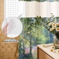 thumbnail image 3 of No Hook Shower Curtain, Spring Daisy Flowers Shower Curtains for Bathroom with See Through Top Window, Green Tree Leaves Forest Natural Scenery Waterproof & Washable Bath Curtain Extra Long 72"x96", 3 of 9
