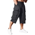 thumbnail image 3 of IAJDKMEK Men's Lightweight Breathable Loose Shorts - Stretch Elastic Waist Gym Shorts, Running Shorts for Men, Casual Sports Shorts,Dark Gray 4XL, 3 of 6