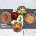 thumbnail image 5 of TP 8.5" Melamine Dinner Plates, 6-Piece Plate Set Unbreakable Serving Dishes, Dishwasher Safe, Rosewood Grain, 5 of 7