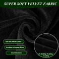 thumbnail image 3 of 4 Pack Chair Cushions for Dining Office Kitchen Chairs 19x19 Black Velvet Seat Pads with Ties, 3 of 6