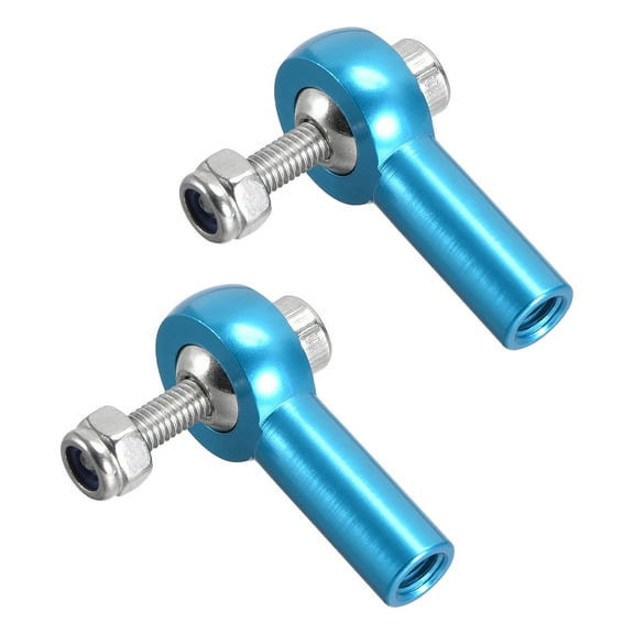 2PCS M4/4mm 26mm Linkage Rod End Tie Rod End Ball Head Joint Adapter Blue for RC Crawler Boat