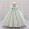 thumbnail image 4 of KONDYS Girls Elegant Dresses Infant Bowknot Flower Mesh Tutu Sleeveless Pageant Coat Bag Casual Beach Sundress for 6-12M, 4 of 4