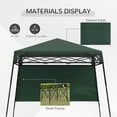 thumbnail image 4 of Outsunny 7' x 7' Garden Foldable Pop Up Gazebo Tent with Backpack Outdoor Party Canopy, Green & Black, 4 of 10