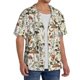 thumbnail image 2 of Balery Mushroom Garnish Camisa Casual de Manga Corta con Botones para Hombre, Texturizada, Estilo Cubano, para Playa, Verano-Large, 2 of 5