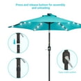 thumbnail image 6 of CHYVARY 7.5ft LED Patio Umbrella Round Market Outside Table Umbrella for Deck, Poolside and Patio, Turquoise, 6 of 9
