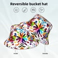 thumbnail image 5 of Kll Mexican Bright Style Bucket Hat For Women Men Packable Travel Beach Sun Hat Outdoor Rave Accessories Reflective Fisherman Cap, 5 of 9