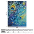 thumbnail image 4 of ARISTURING  Peacock Feathers Colorful Blanket Soft Warm Print Throw Blanket for Women Adults Gift, 4 of 6
