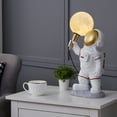 thumbnail image 3 of Astronaut Desk Lamp, Modern Resin Spaceman Moon Nightstand Lamp for Bedroom Children's Room Decor White and Gold, 3 of 8
