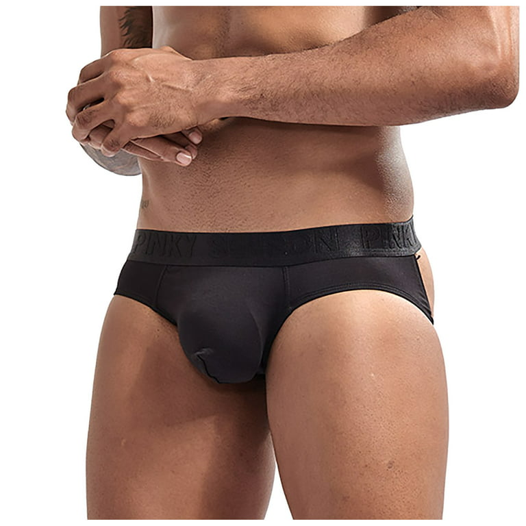 OVTICZA Men's Athletic Jock Strap Briefs Jockstrap Supporters Male  G-Strings Thongs Underwear Black 2XL