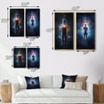 thumbnail image 4 of Designart "Ethereal Awakening Glowing Body and Light VI" Robot Framed Wall Art Set Of 2 - Modern Blue Gallery Wall Frame Set For Home Decor, 4 of 6