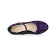 thumbnail image 4 of BLISSFUL STEP Women's Pump Plaid Platform Stiletto Heels Pumps Purple 7, 4 of 7