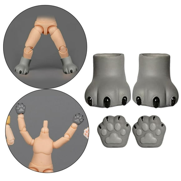 1 accesorios cuerpo de manos y pies de y para de acción Ob11 , gris Yotijar Cuerpo de muñeca BJD