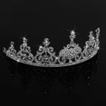 thumbnail image 2 of Moda Boda Novia Cristal Tiara Boda Corona Velo Accesorio para el cabello Plata Zulema Venda de la boda, 2 of 8
