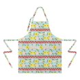 thumbnail image 2 of Pioneer Flower Floral Print Pattern Apron for Women and Men, Cotton Linen Waterproof with Pockets, Adjustable, 33x27 Inch for Kitchen, Gardening, BBQ, Salon, 2 of 6