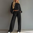 thumbnail image 6 of Admvng Travel Outfits for Women 2 Piece Sets Fall and Winter Casual Long Sleeved Sweater Trousers Two-piece Suit, Size S-2XL, 6 of 6
