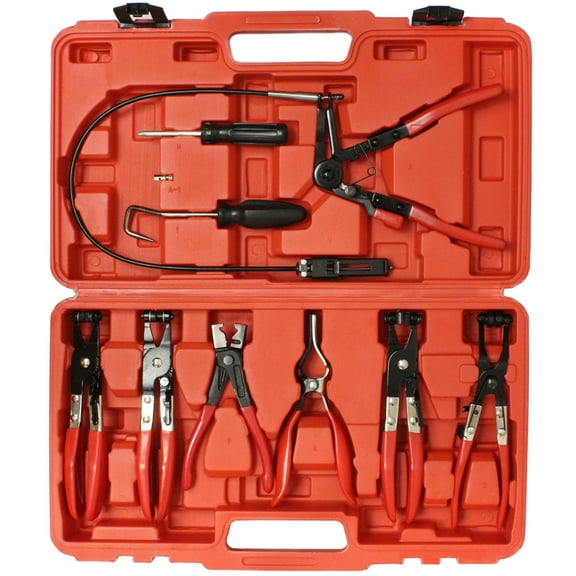 ABN Hose Clamp Pliers 9-piece Remover Tool Kit – Automotive Hose Removal Set