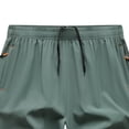 thumbnail image 4 of Xdegoge Running Shorts for Men with Zipper Pockets Quick Dry Athletic Workout Shorts for Men Lightweight Gym Training Shorts Elastic Waist Drawstring Shorts for Hiking Outdoor, 4 of 4