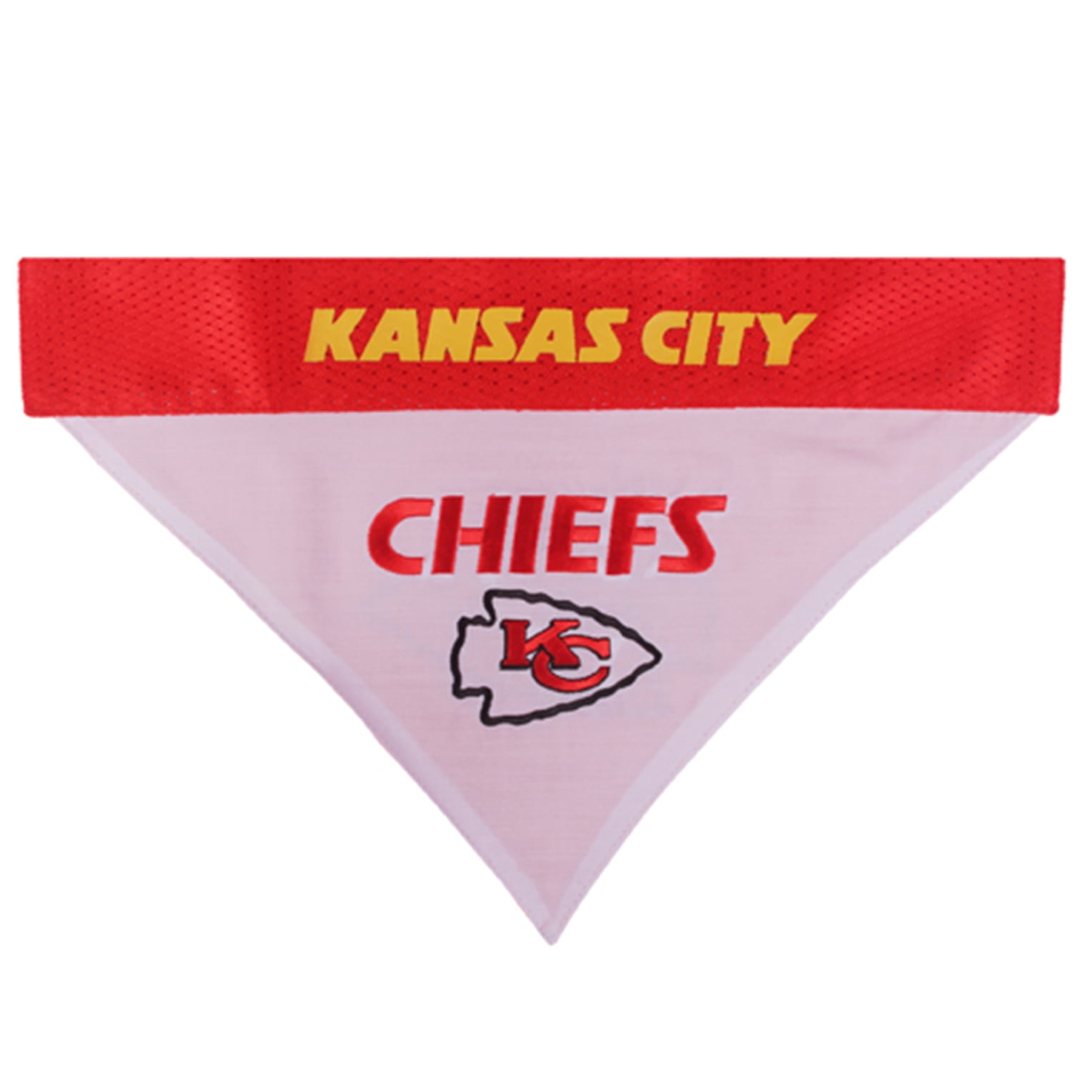 Pets First NFL Kansas City Chiefs Dog Bandana - Licensed, Reversible Pet Bandana - 2 sided Bandana