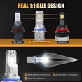 thumbnail image 6 of For Nissan Xterra 2003-2004 4Pcs 6000K LED Headlight+Fog Light Bulbs Bright Kit Plug-N-Play No Hyper Flash, 6 of 16
