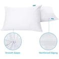 thumbnail image 4 of Pillow Protector 100% Waterproof & Noiseless Cover Protectors with Zipper Standard Size 2 Pack 20 x 26 Inches Cases Machine Washable, 4 of 4