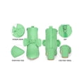 thumbnail image 3 of BLISSFUL STEP Women's Ankle Boots Pointed Toe Chunky Heel Side Zipper Stripe Bow Boots Green 9, 3 of 6