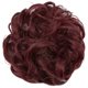 thumbnail image 1 of Nvzi Moño despeinado, postizo ondulado y rizado para mujer, postizo con banda elástica, coleteros elásticos y esponjosos, postizos para coleta, recogidos para mujer, color rojo vino., 1 of 3