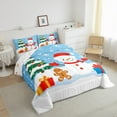 thumbnail image 3 of Manfei Cute Snowman Bedding Comforter Set,Cartoon Christmas Tree Twin Comforter Sets,Bkids Xmas Gifts Bedding Set For Girls Kids,Ultra Soft Home Decor Reversible,2pcs, 3 of 8