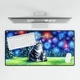 thumbnail image 4 of Happy New Year American Shorthair Family Cheer Winter Midnight Firework Desk Mat Full Keyboard Mouse Pad Cat Lover Kitten Owner Gifts Large Mousepad - 02025, 4 of 5