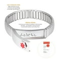 thumbnail image 6 of Wollet Stainless Steel Medical Alert Bracelet for Men, 8 Inch, Silver, Engraved Rivaroxaban, 6 of 7