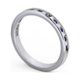 thumbnail image 2 of 0.50 Ct Round Cut Genuine Diamond Blue Sapphire Stunning Eternity Band for Wedding 14K White Gold Size 7.5, 2 of 7