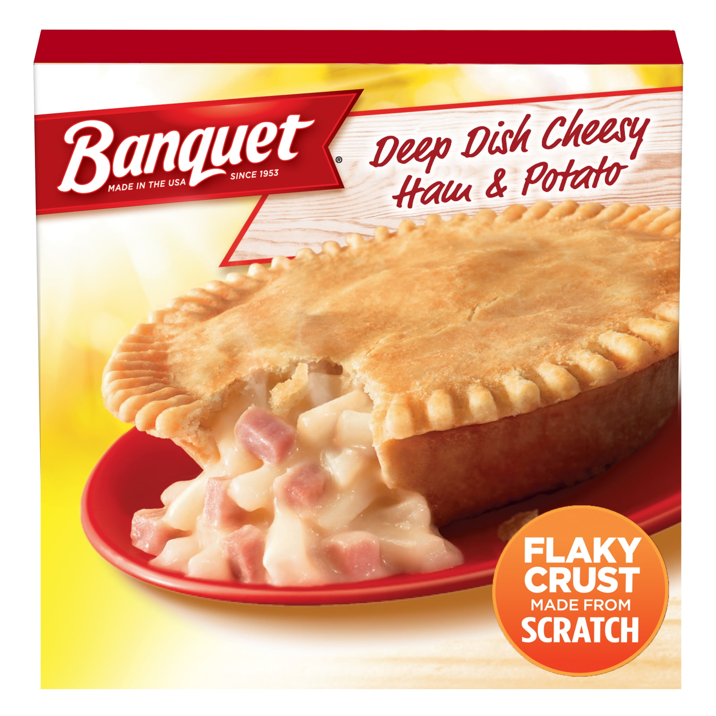 Banquet Frozen Pot Pie Breakfast, Deep Dish Cheesy Ham & Potato, 7-Ounce -  Walmart.com