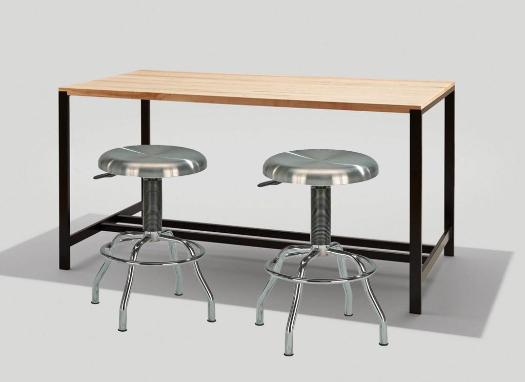 NSI Stainless Steel Adjustable Bar Stool