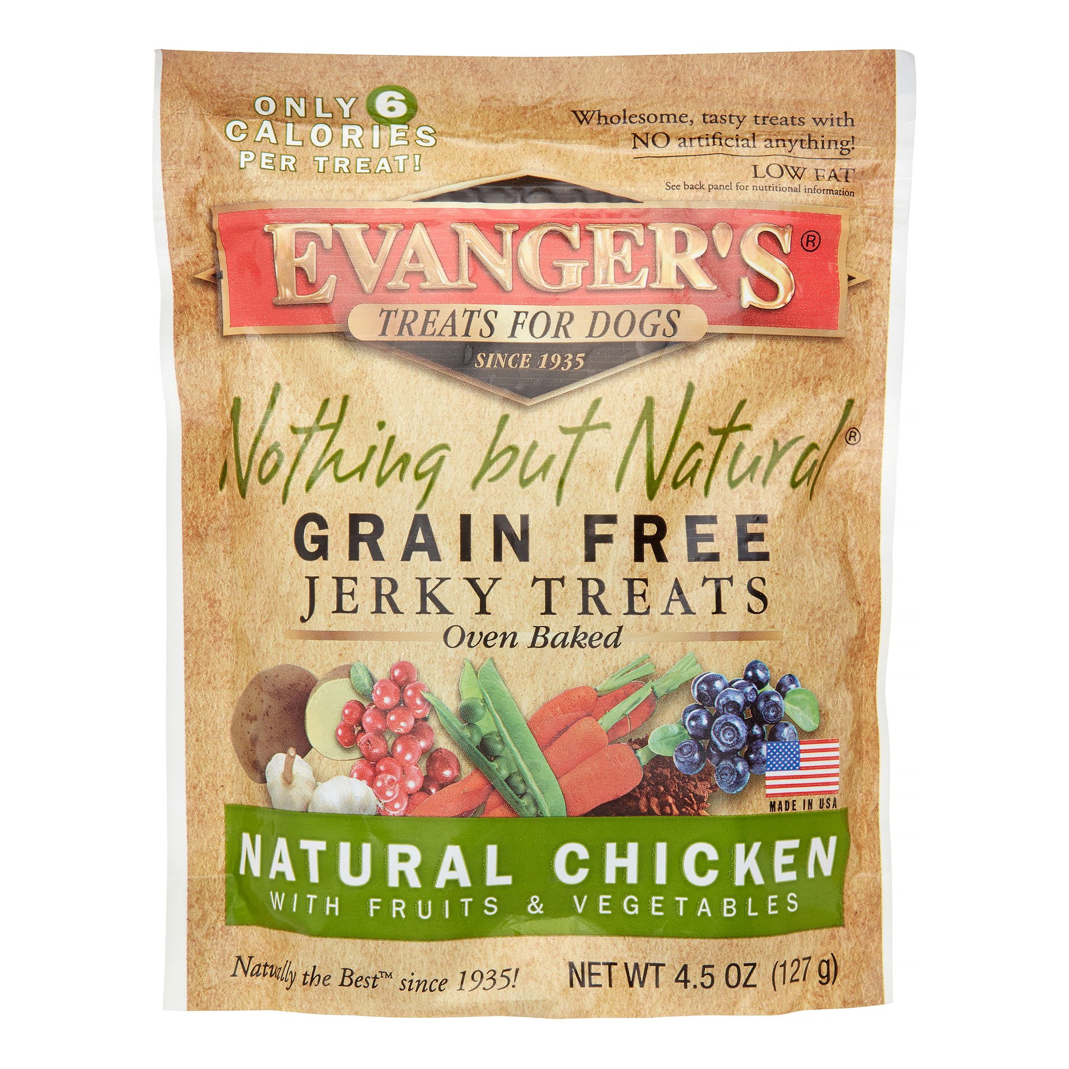 Evanger's Nothing but Natural Jerky Grain-Free Chicken with Fruit & Vegetable Dog Treats,... by Evanger's