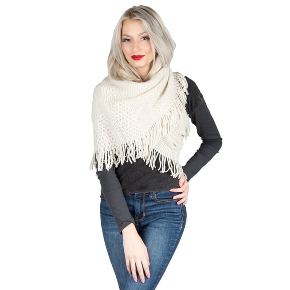 Light Weight Travel Warm Wrap Blanket Fringed Scarf