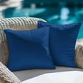 thumbnail image 4 of Decorative Throw Pillow Covers 18x18 Inch Set of 2 Solid Color Home Decor Pillow Cases for Couch, Navy Blue Cushion Case for Living Room Bedroom Bed Car Chair, 4 of 9