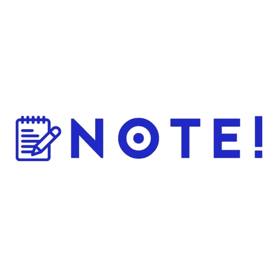 Printtoo Note Self Inking Rubber Stamp Pre-Inked Office Stamp- Home Office Business Stationery, Blue- 42 x 9 mm
