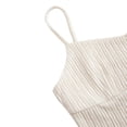 thumbnail image 6 of UDAUDU Women's Casual 2 Piece Outfit Adjustable Strap Crop Top And Flowy Tiered Skirt Set Beige M, 6 of 8