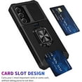 thumbnail image 6 of Case for Galaxy A16 5G,Military Grade TPU+PC [Built-in Magnetic Kickstand] Dual-Layer Design Card Slot Heavy Duty Shockproof Protection Phone Case for Samsung Galaxy A16 4G/5G (Silver), 6 of 10
