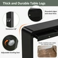 thumbnail image 6 of Retro Curved Console Table with 2 Drawers, Versatile 54'' Long Accent Entryway Table Sofa Table with Thick Legs for Hallway & Living Room, Black, 6 of 7