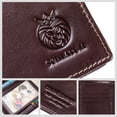 thumbnail image 6 of SCHLATUM Men's Genuine Leather Bifold Wallet with RFID Blocking, 15 Card Slots, 2 Cash Compartments and ID Window , Coffee, 6 of 7