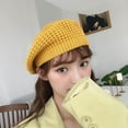 thumbnail image 4 of CoCopeanut Topi Baret Wanita Musim Semi Musim Gugur Bahasa Perancis Topi Perempuan Warna Solid Fashion Musim Gugur Musim Dingin Topi Baret untuk Wanita Topi Datar Topi merasa Baret, 4 of 6