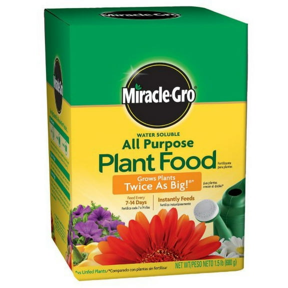 Miracle-Gro Water Soluble All Purpose Plant Food, 1.5 Lbs., Safe for All Plants (Pack of 14)