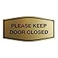 thumbnail image 3 of Signs ByLITA Fancy Please Keep Door Closed Sign - Security and Safety | Durable Material | Easy to Install (Brushed Gold) - Small 1 Pack, 3 of 4