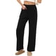 thumbnail image 5 of Amzcrzy Pantalones Mujer A Rayas Informales Cintura Alta Cordón Elástico Tipo Bóxer Cómodos Holgados Anchos Con Bolsillos Tallas S-2XL Negro, 5 of 8